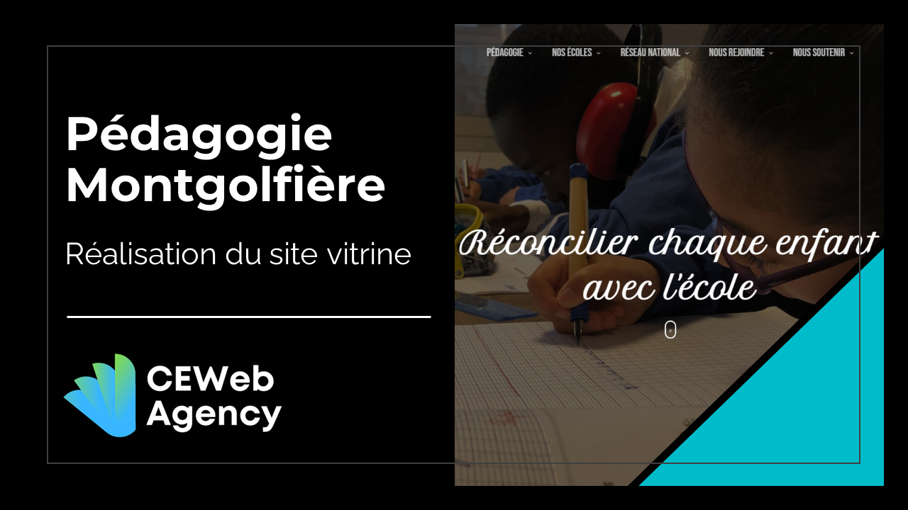 Pédagogie Montgolfière - Réalisation du site vitrine