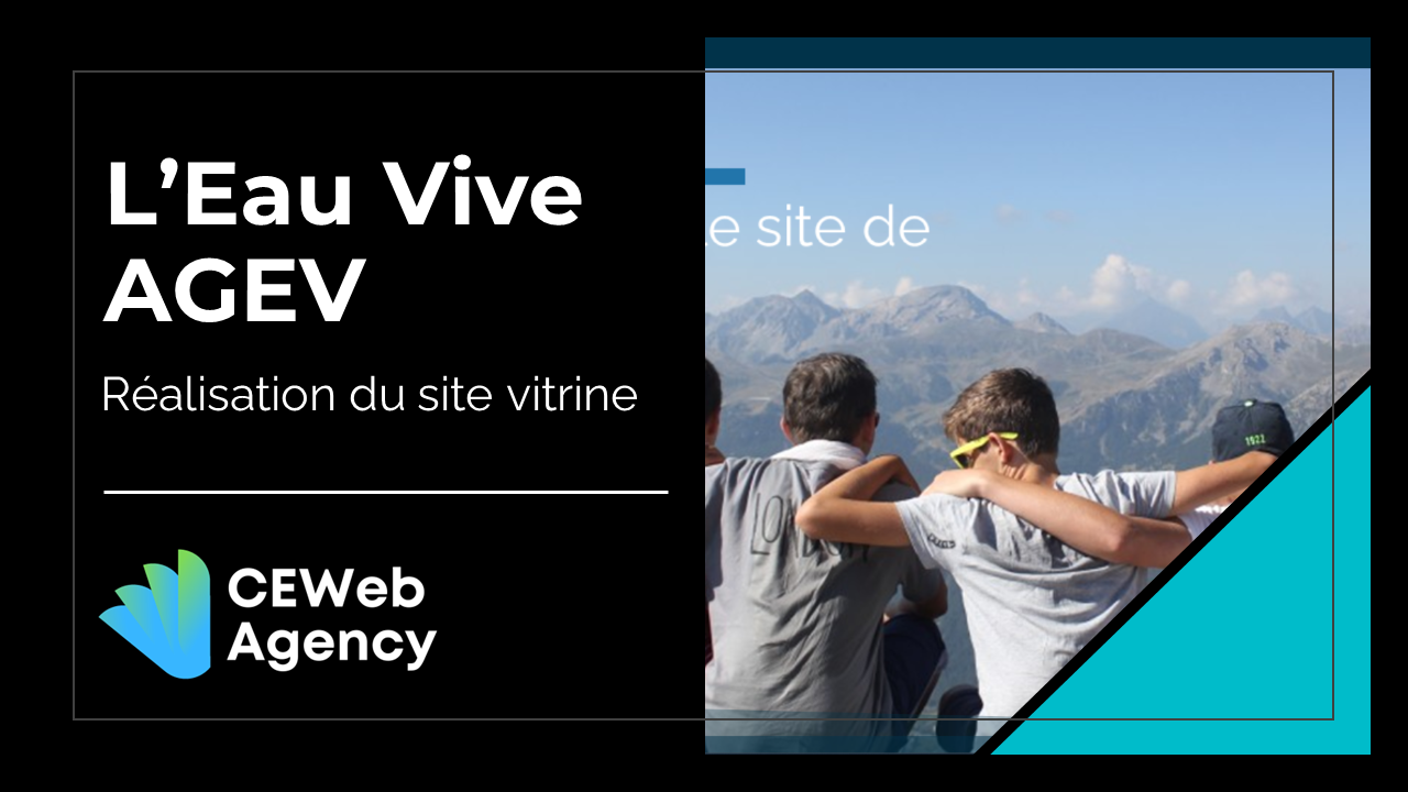 L'Eau Vive AGEV - Réalisation du site vitrine